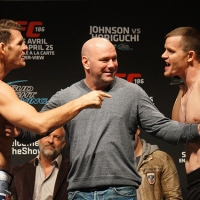 UFC 186's most intense face-off between Michael Bisping, C.B. Dollaway, Dana White